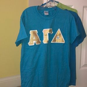 alpha gamma delta letters shirt